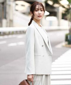 MK MICHEL KLEIN / エムケーミッシェルクラン テーラードジャケット | ダブルブレストジャケット/洗える