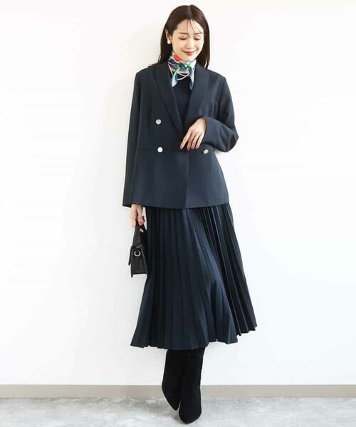 MK MICHEL KLEIN / エムケーミッシェルクラン テーラードジャケット | ダブルブレストジャケット/洗える | 詳細11