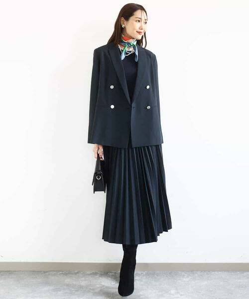 MK MICHEL KLEIN / エムケーミッシェルクラン テーラードジャケット | ダブルブレストジャケット/洗える | 詳細12