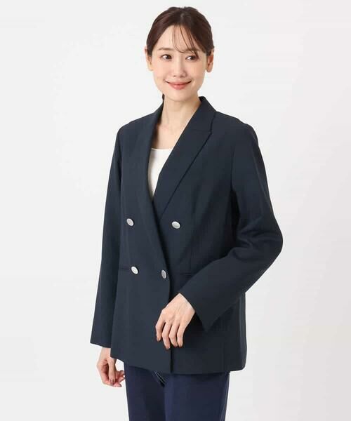 MK MICHEL KLEIN / エムケーミッシェルクラン テーラードジャケット | ダブルブレストジャケット/洗える | 詳細16