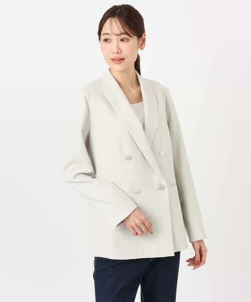 MK MICHEL KLEIN / エムケーミッシェルクラン テーラードジャケット | ダブルブレストジャケット/洗える | 詳細26