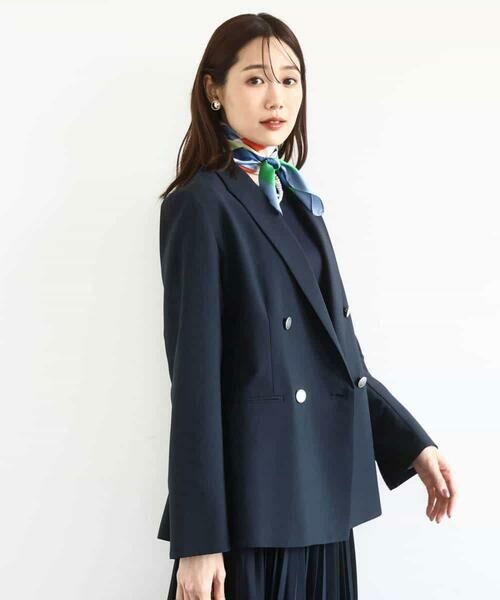 MK MICHEL KLEIN / エムケーミッシェルクラン テーラードジャケット | ダブルブレストジャケット/洗える | 詳細9