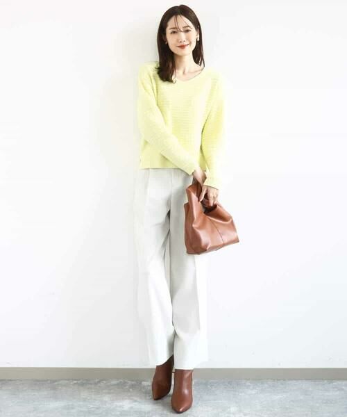 MK MICHEL KLEIN / エムケーミッシェルクラン ニット・セーター | ツィーディーVネックニット/洗える | 詳細10