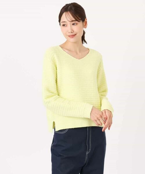 MK MICHEL KLEIN / エムケーミッシェルクラン ニット・セーター | ツィーディーVネックニット/洗える | 詳細12