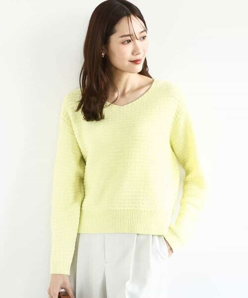 MK MICHEL KLEIN / エムケーミッシェルクラン ニット・セーター | ツィーディーVネックニット/洗える | 詳細8