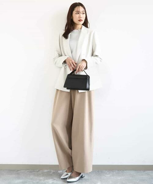 MK MICHEL KLEIN / エムケーミッシェルクラン ニット・セーター | レースデザインコンパクトニット/洗える | 詳細10