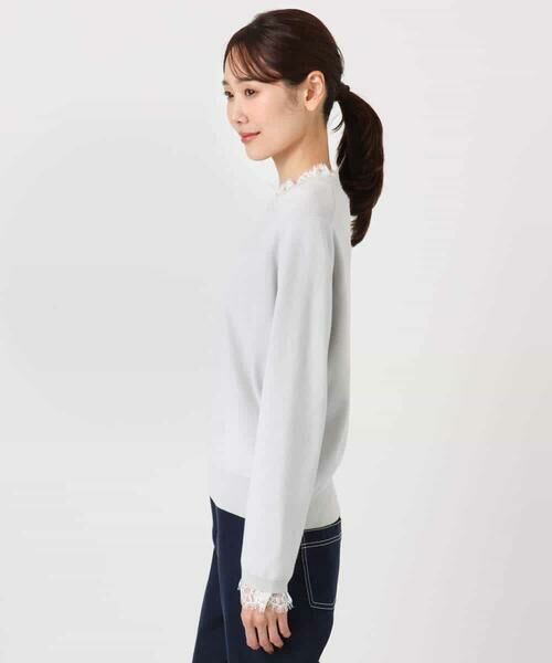 MK MICHEL KLEIN / エムケーミッシェルクラン ニット・セーター | レースデザインコンパクトニット/洗える | 詳細25