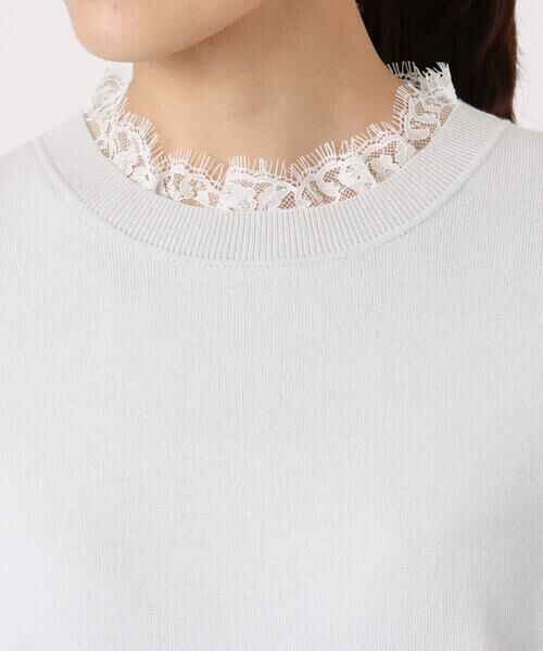 MK MICHEL KLEIN / エムケーミッシェルクラン ニット・セーター | レースデザインコンパクトニット/洗える | 詳細27