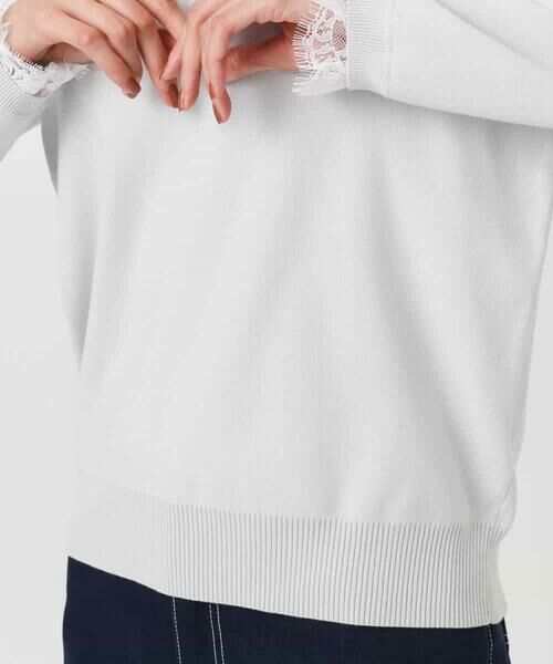 MK MICHEL KLEIN / エムケーミッシェルクラン ニット・セーター | レースデザインコンパクトニット/洗える | 詳細29
