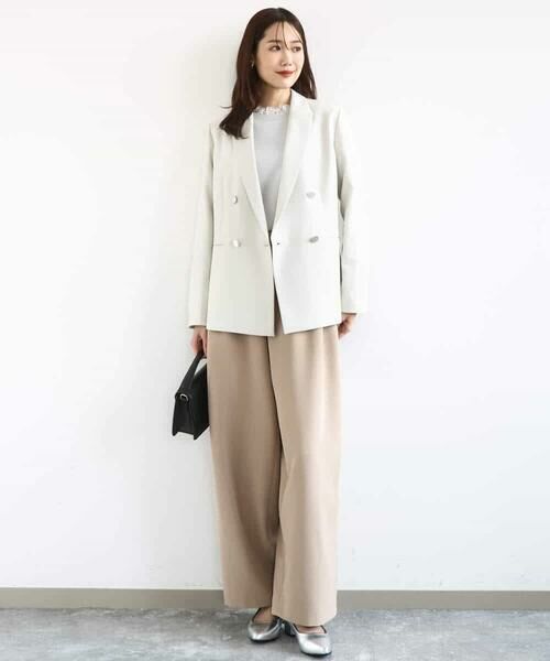 MK MICHEL KLEIN / エムケーミッシェルクラン ニット・セーター | レースデザインコンパクトニット/洗える | 詳細9