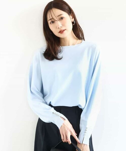 MK MICHEL KLEIN / エムケーミッシェルクラン ニット・セーター | ドルマンスリーブニット/洗える | 詳細3