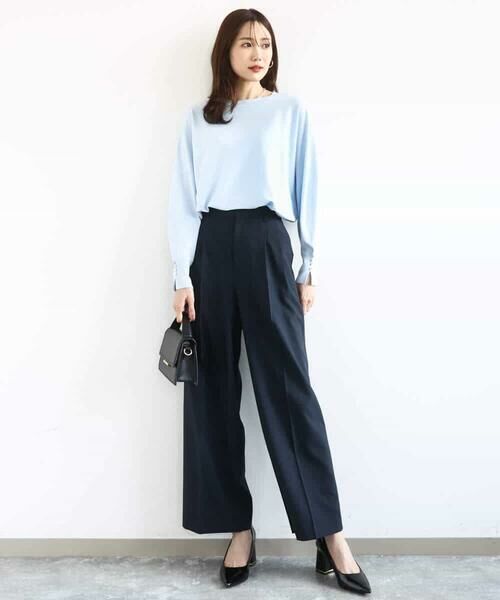 MK MICHEL KLEIN / エムケーミッシェルクラン ニット・セーター | ドルマンスリーブニット/洗える | 詳細4