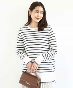 MK MICHEL KLEIN / エムケーミッシェルクラン ニット・セーター | 柄編みボーダーニット