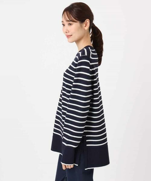 MK MICHEL KLEIN / エムケーミッシェルクラン ニット・セーター | 柄編みボーダーニット | 詳細12