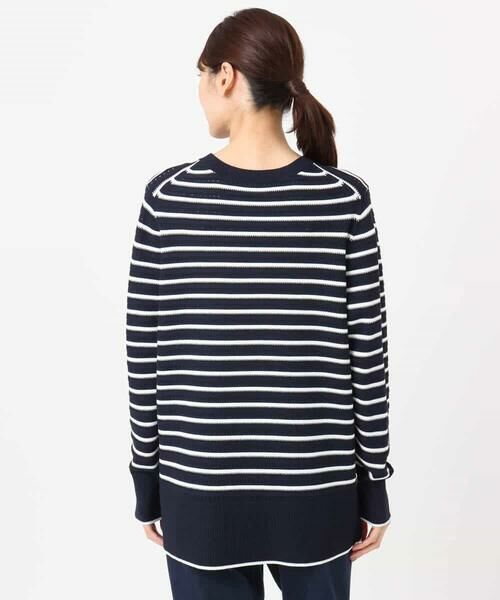 MK MICHEL KLEIN / エムケーミッシェルクラン ニット・セーター | 柄編みボーダーニット | 詳細13