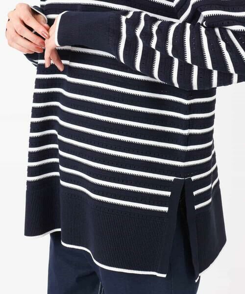 MK MICHEL KLEIN / エムケーミッシェルクラン ニット・セーター | 柄編みボーダーニット | 詳細17