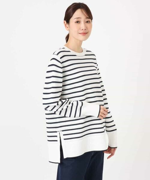 MK MICHEL KLEIN / エムケーミッシェルクラン ニット・セーター | 柄編みボーダーニット | 詳細19