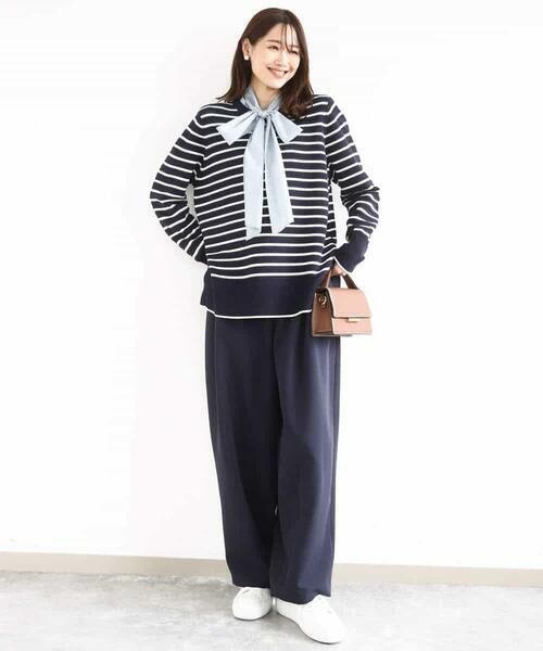 MK MICHEL KLEIN / エムケーミッシェルクラン ニット・セーター | 柄編みボーダーニット | 詳細8