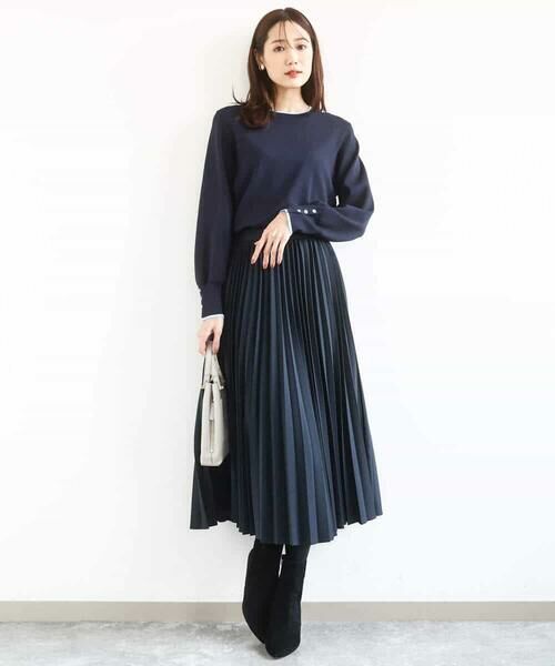 MK MICHEL KLEIN / エムケーミッシェルクラン ニット・セーター | 配色デザインニット/洗える | 詳細10