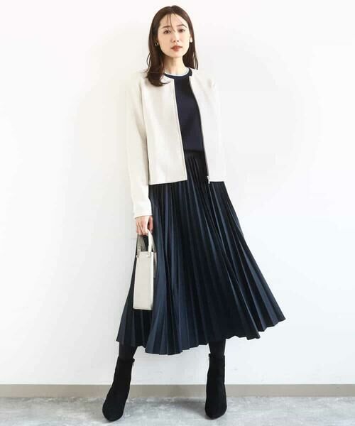 MK MICHEL KLEIN / エムケーミッシェルクラン ニット・セーター | 配色デザインニット/洗える | 詳細12