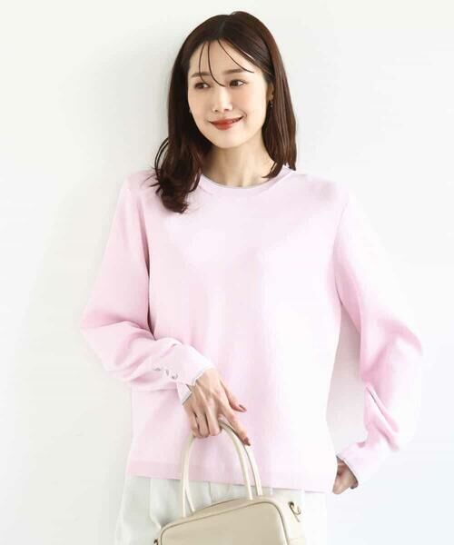 MK MICHEL KLEIN / エムケーミッシェルクラン ニット・セーター | 配色デザインニット/洗える | 詳細17