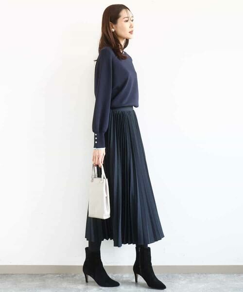 MK MICHEL KLEIN / エムケーミッシェルクラン ニット・セーター | 配色デザインニット/洗える | 詳細9