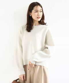 MK MICHEL KLEIN / エムケーミッシェルクラン ニット・セーター | スウェットライククルーネックニット/洗える