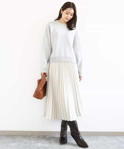 MK MICHEL KLEIN / エムケーミッシェルクラン ニット・セーター | スウェットライククルーネックニット/洗える | 詳細10