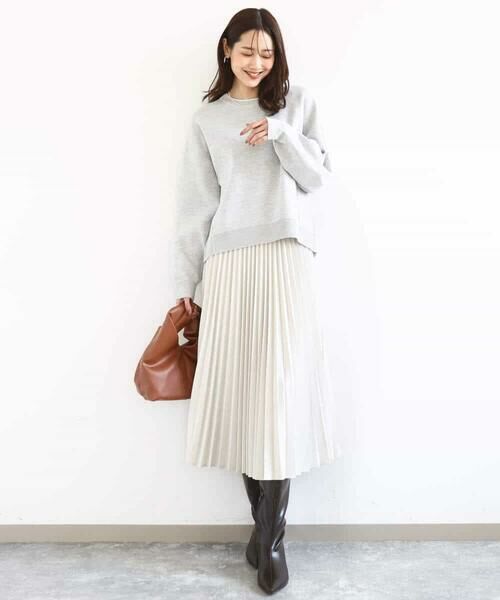 MK MICHEL KLEIN / エムケーミッシェルクラン ニット・セーター | スウェットライククルーネックニット/洗える | 詳細12