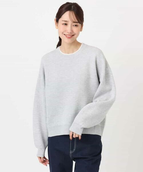 MK MICHEL KLEIN / エムケーミッシェルクラン ニット・セーター | スウェットライククルーネックニット/洗える | 詳細13