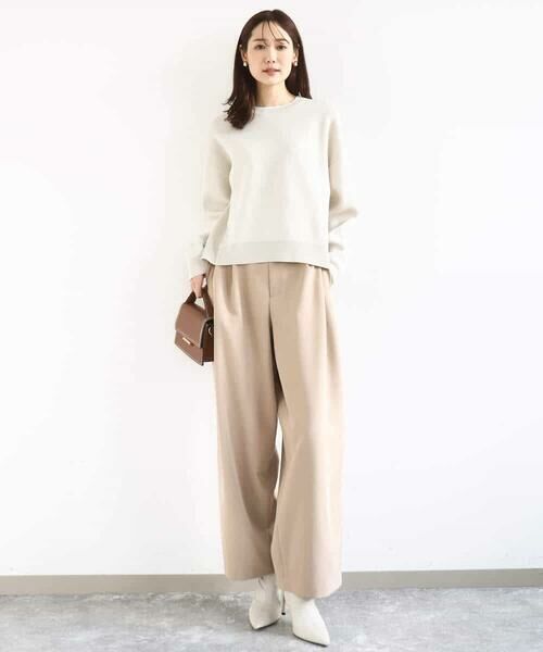 MK MICHEL KLEIN / エムケーミッシェルクラン ニット・セーター | スウェットライククルーネックニット/洗える | 詳細2