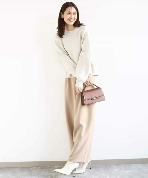 MK MICHEL KLEIN / エムケーミッシェルクラン ニット・セーター | スウェットライククルーネックニット/洗える | 詳細4