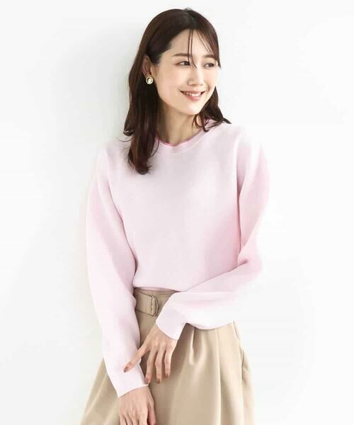 MK MICHEL KLEIN / エムケーミッシェルクラン ニット・セーター | スウェットライククルーネックニット/洗える | 詳細5