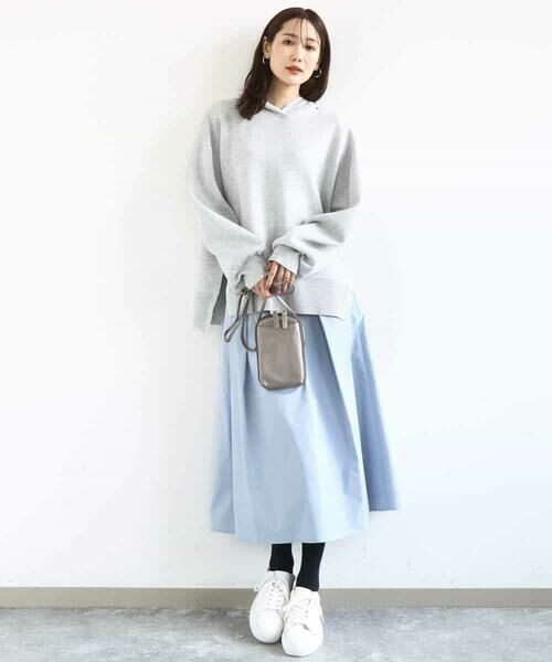 MK MICHEL KLEIN / エムケーミッシェルクラン ニット・セーター | スウェットライクニットフーディー/洗える | 詳細13