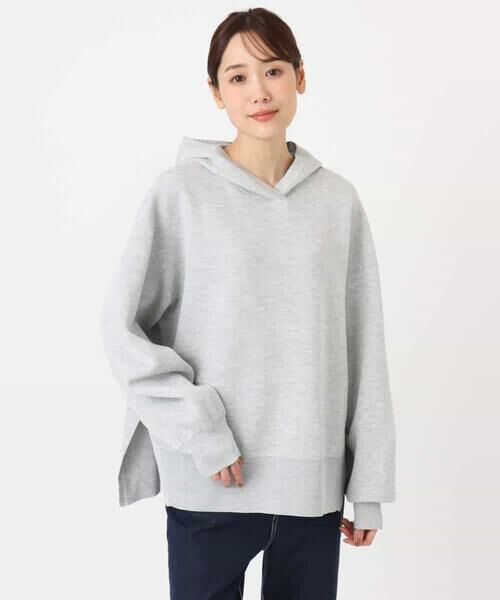 MK MICHEL KLEIN / エムケーミッシェルクラン ニット・セーター | スウェットライクニットフーディー/洗える | 詳細16