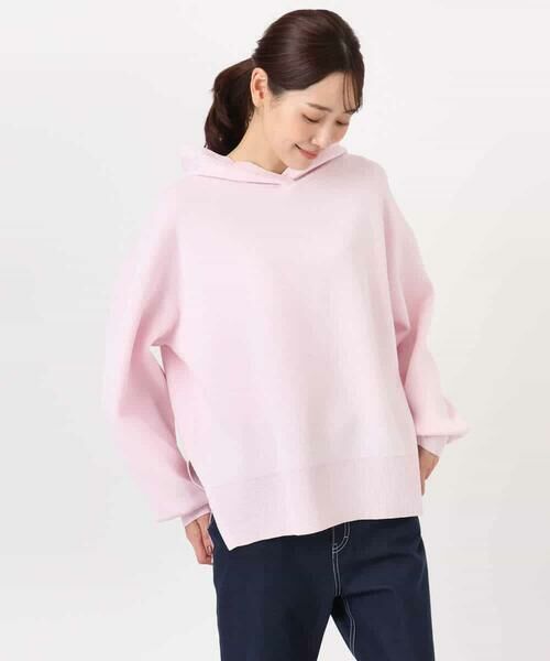 MK MICHEL KLEIN / エムケーミッシェルクラン ニット・セーター | スウェットライクニットフーディー/洗える | 詳細26