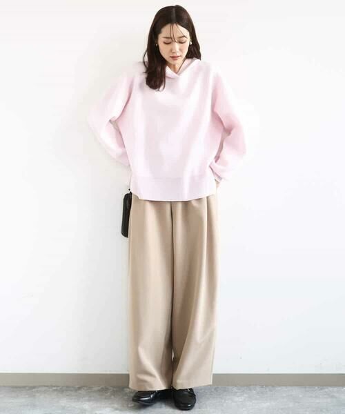 MK MICHEL KLEIN / エムケーミッシェルクラン ニット・セーター | スウェットライクニットフーディー/洗える | 詳細3