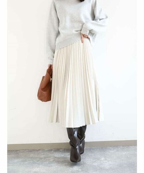 MK MICHEL KLEIN / エムケーミッシェルクラン ロング・マキシ丈スカート | プリーツデザインスカート/洗える | 詳細11