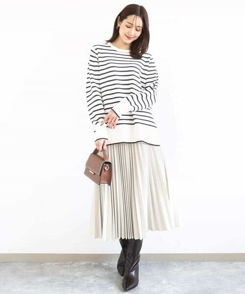 MK MICHEL KLEIN / エムケーミッシェルクラン ロング・マキシ丈スカート | プリーツデザインスカート/洗える | 詳細15