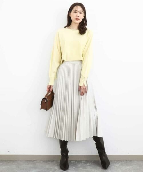 MK MICHEL KLEIN / エムケーミッシェルクラン ロング・マキシ丈スカート | プリーツデザインスカート/洗える | 詳細18