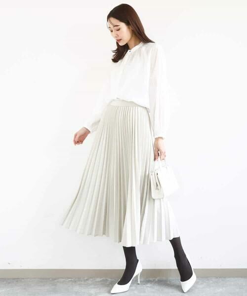 MK MICHEL KLEIN / エムケーミッシェルクラン ロング・マキシ丈スカート | プリーツデザインスカート/洗える | 詳細26