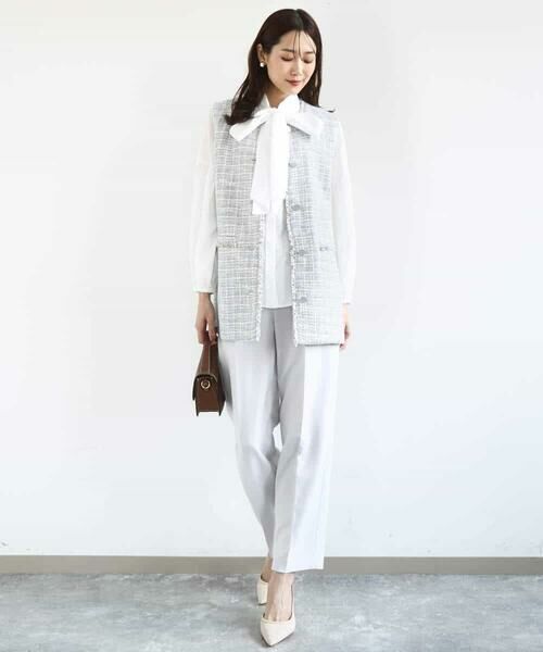 MK MICHEL KLEIN / エムケーミッシェルクラン ベスト | ツイードジレ/洗える | 詳細10