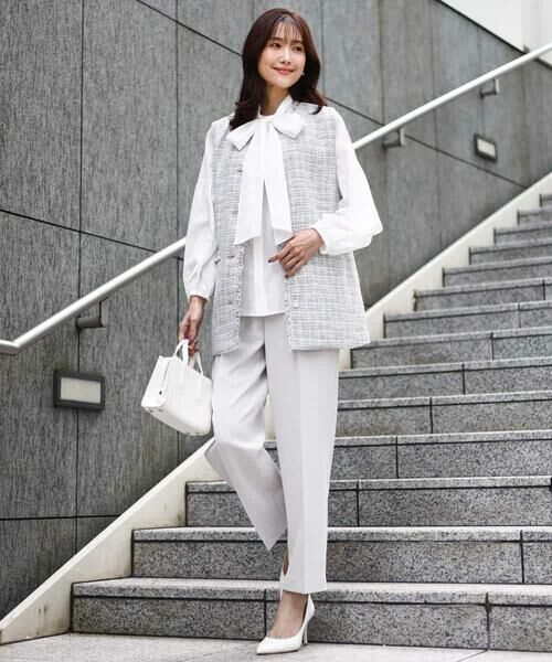 MK MICHEL KLEIN / エムケーミッシェルクラン ベスト | ツイードジレ/洗える | 詳細15