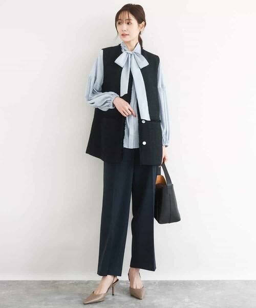 MK MICHEL KLEIN / エムケーミッシェルクラン ベスト | ツイードジレ/洗える | 詳細2