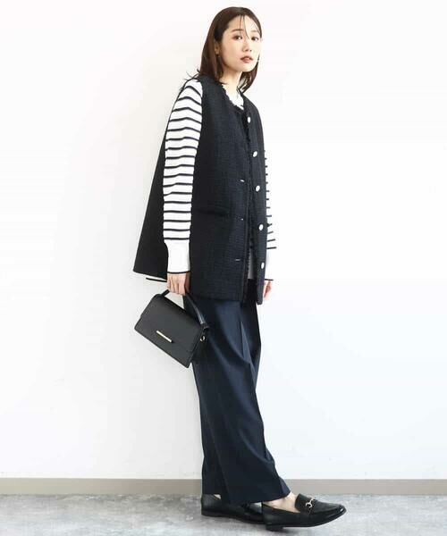 MK MICHEL KLEIN / エムケーミッシェルクラン ベスト | ツイードジレ/洗える | 詳細6