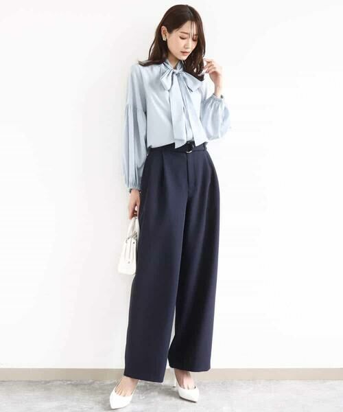 MK MICHEL KLEIN / エムケーミッシェルクラン チノ・ワークパンツ | バレルシルエットパンツ/洗える | 詳細22