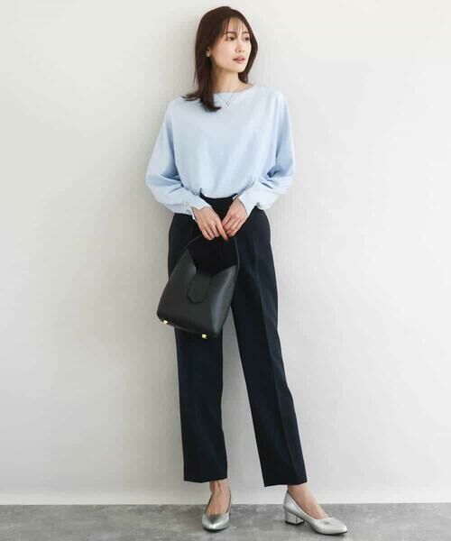 MK MICHEL KLEIN / エムケーミッシェルクラン チノ・ワークパンツ | ダブルクロス テーパードパンツ/セットアップ対応/防シワ/ストレッチ/洗える | 詳細2