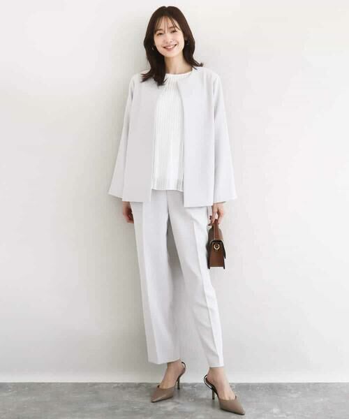 MK MICHEL KLEIN / エムケーミッシェルクラン チノ・ワークパンツ | ダブルクロス テーパードパンツ/セットアップ対応/防シワ/ストレッチ/洗える | 詳細21