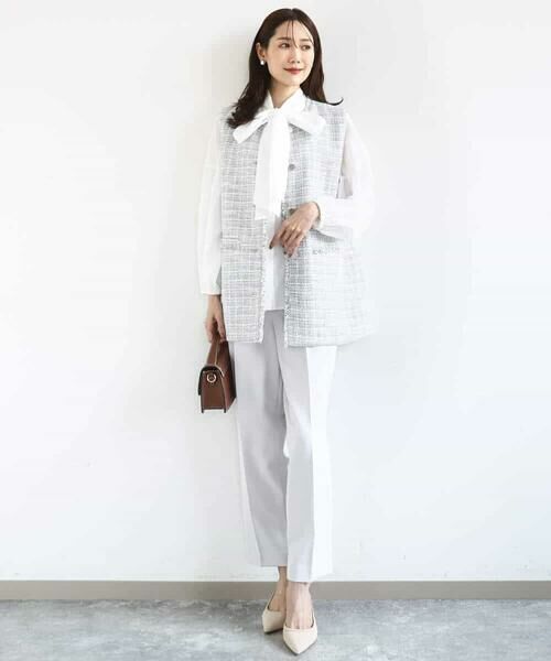 MK MICHEL KLEIN / エムケーミッシェルクラン チノ・ワークパンツ | ダブルクロス テーパードパンツ/セットアップ対応/防シワ/ストレッチ/洗える | 詳細23