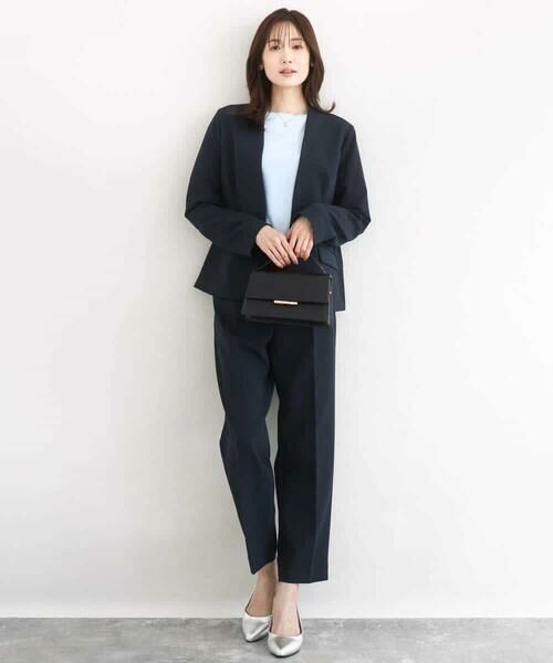 MK MICHEL KLEIN / エムケーミッシェルクラン チノ・ワークパンツ | ダブルクロス テーパードパンツ/セットアップ対応/防シワ/ストレッチ/洗える | 詳細6